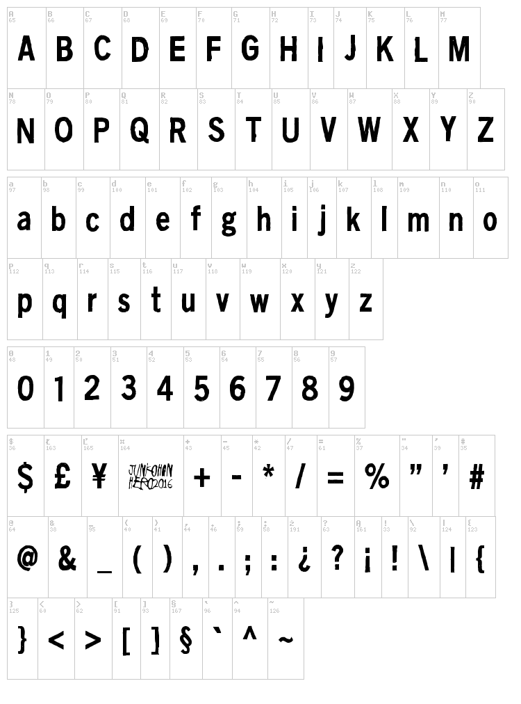 Black is not a color font map